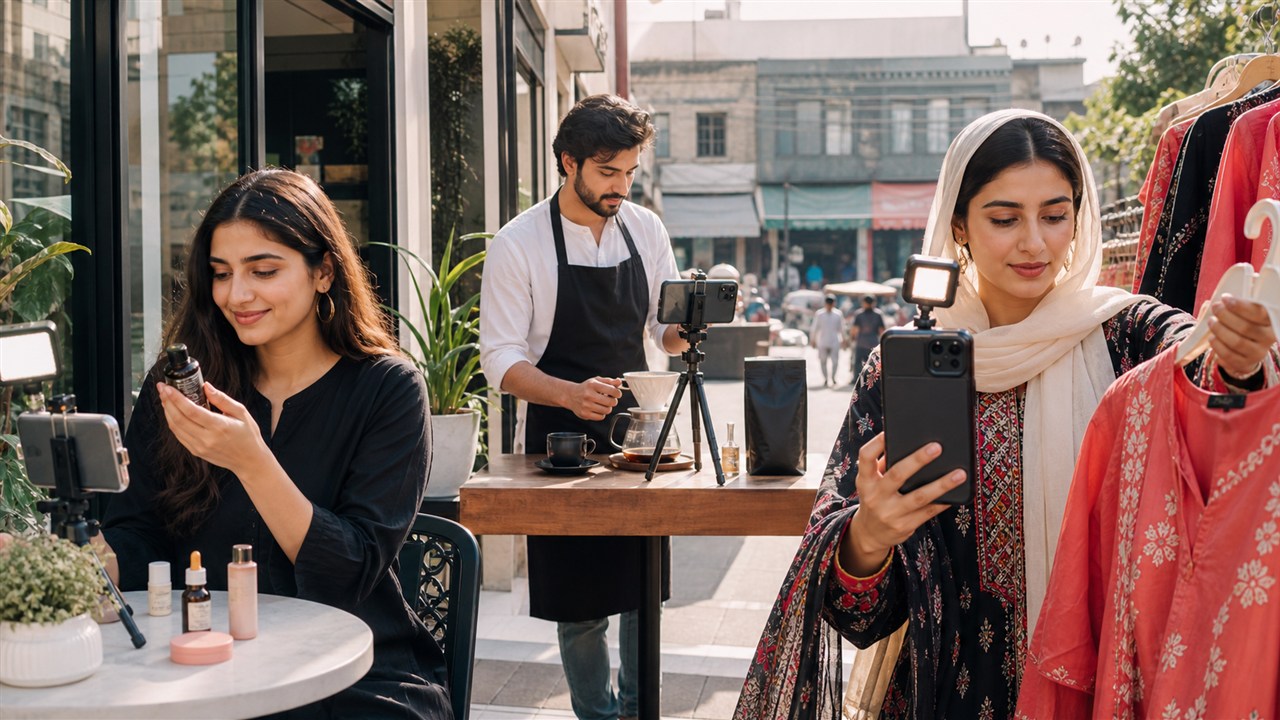 Pakistani micro-influencers creating local business content